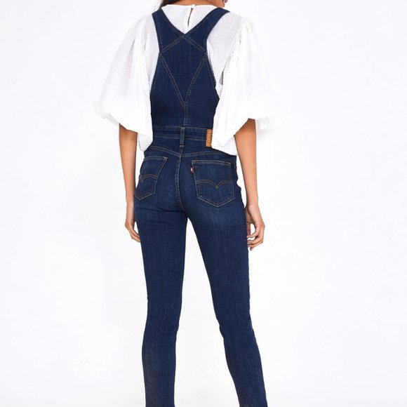 Levi's Medium Wash Skinny Denim Overalls - Picture 3 of 6
